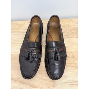 Vito Rufolo Loafers Brown Leather‎ Tassel Kiltie Round Toe Shoes 10.5 M  #8